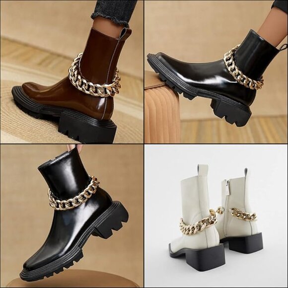 Alloy Cuban Boot Chains 2PCS - Picture 5 of 7